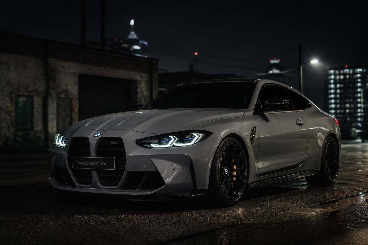 Grey 2023 BMW M4 Competition available to rent from BExotic in Milwaukee